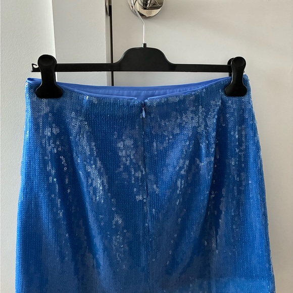 J. Crew Blue Sequin A-Line Mini Skirt - Picture 5 of 5